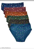 Floral Mid Rise Hipster Briefs for Women, Pack of 6 