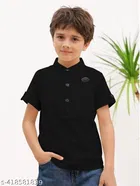 Solid Cotton Blend Kurta Set for Boys 