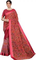 Yashika Women Art Silk Party & Festive Sarees With Unstitched Blouse Piece 