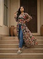 Floral print Naira Kurti for Women 