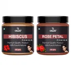 Natural Hibiscus & Rose Petal Powder for Skin & Hair 
