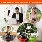 AJRO DEAL NORMAL BACK POSTURE - Black Straight And Shoulder Support Belt Back / Lumbar Support 