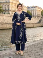 Applique Acrylic Kurta Set for Women 