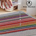 Status Polypropylene Door Mat with Anti Slip Backing 38x58cm Grey