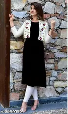 Rayon Kurti with Koti for Women 