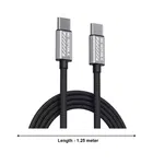 Nu Republic Blaze Flash 65W Type-C to Type-C Nylon braided 1.25m Data Fast Charging Cable 