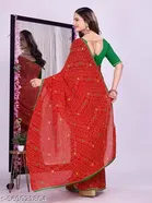 Georgette Bandhini Saree for Women 