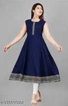 Anarkali Rayon Solid Kurti for Women 