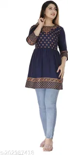 Viscose Rayon Printed Kurti for Women 