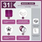 Happy Birthday Balloon Decoration Kit, Magenta, Set of 1