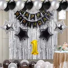 1st Happy Birthday Balloon Decoration Kit, Silver, Set of 1