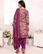 Crepe Floral Punjabi Suits for Women 