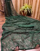 Net Solid Saree for Women 