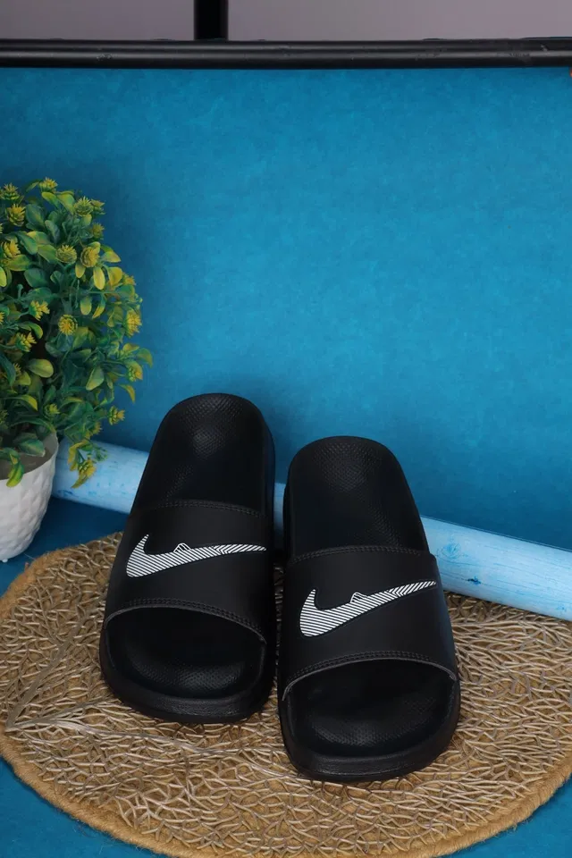 Casual Slides for Men (Black, 9)