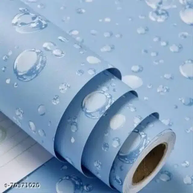 Vinyl Wallpaper for Home (Blue, 45x250 cm)
