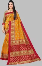 Printed Saree with Unstitched Blouse Piece for Women 