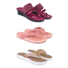 Combo of Heels with Slippers for Women 
