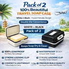 Mini Suitcase 100% Beautiful Travel Soap Case Pack of 2 White & Black