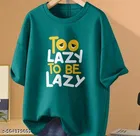 Cotton Blend Printed T-Shirt for Women, Green 