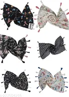 Chiffon Scarves for Women, Multicolor, Pack of 6