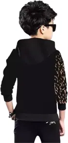 Cotton Blend Printed Hoodie for Boys 