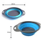 Plastic Round Foldable Multi-Use Kitchen Strainer, Assorted_2712