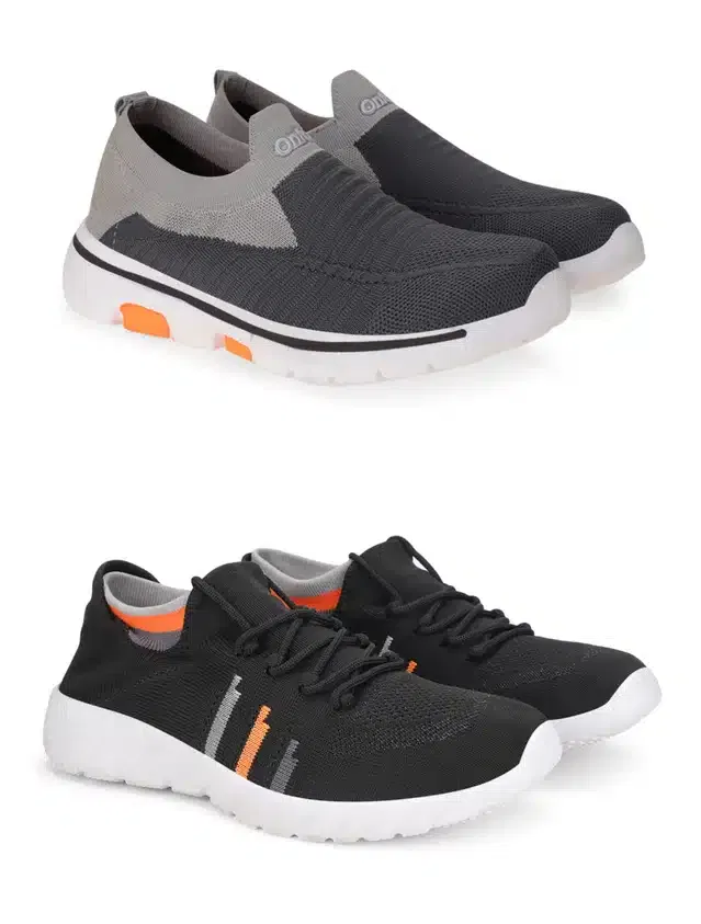 Casual Shoes for Men (Pack of 2) (Multicolour, 7)