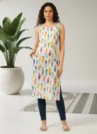 Helter Neck Sleeveless Kurti for Women 