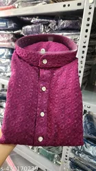 Embroidered Mandarin Neck Kurta for Men 