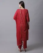 Cotton Printed Kurta Set for Women 
