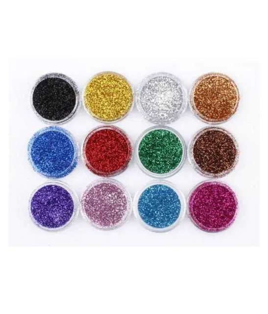 Lenon Makeup Accessory Nail Art & Eye Shadow Loose Powder Colours (Multicolor) (12 g) (D137)