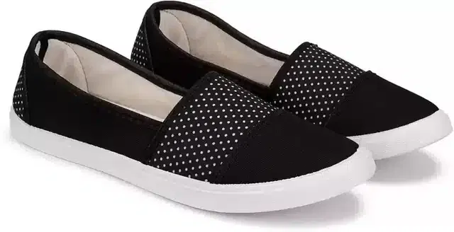 Bersache Women's Casual Shoes (Black, 7) (VKI-47)