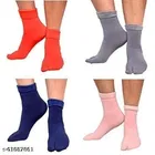 Velvet Socks for Women, Multicolour, Pack of 4 