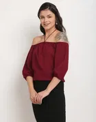 Polyester Solid Top for Women 