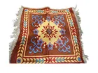 Velvet Printed Pooja Mat (Multicolor, 1.5×1.5 feet)