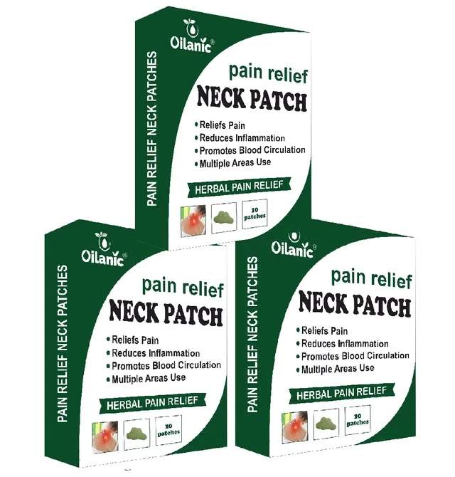 Oilanic Neck Pain Relief 10 Pcs Heat Patches (Pack of 3)