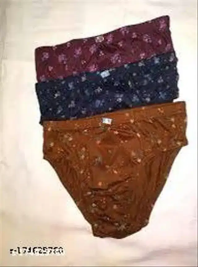 Cotton Blend Briefs for Women (Multicolor, S)