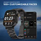 Immutable Black T800 Ultra Smartwatch Stainless Steel, BT Calling, Fitness & Music Smartwatch  