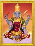 Polyester Varahi Laxmi Devi Photo Frame 