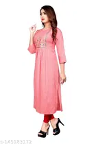 Rayon Slub Printed Kurti for Women 