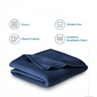 Solid Polar Fleece Blanket Blue- 