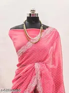 JImmy Choo Saree for Women, Pink 