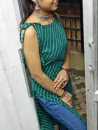 Leheriya Print Georgette Kurti for Women 