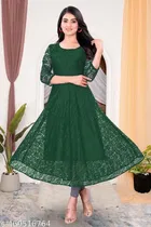 Net Kurti for Women,  Green  