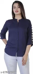 Rayon Three Quarter Sleeves Top for Women 