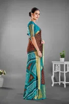 Moss Chiffon Printed Saree for Women 