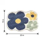 Alaqsa Tufted Big Blue Flower 15x23in