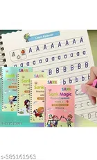 Magic Practice Copybook (4 Pcs) with 10 Pcs Refill for Kids (Set of 2)