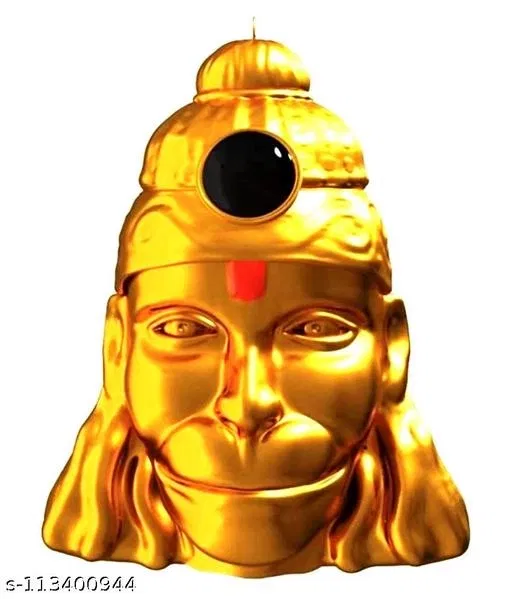 Premium Hanuman Brass Locket Chain for Men (Gold)