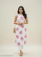 Printed Ethnic Kurti for Women with Modern Floral Artwork 